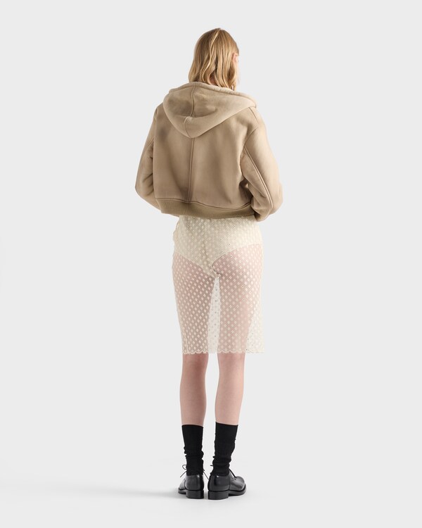 Hooded shearling jacket - Rope Hooded shearling jacket - Rope