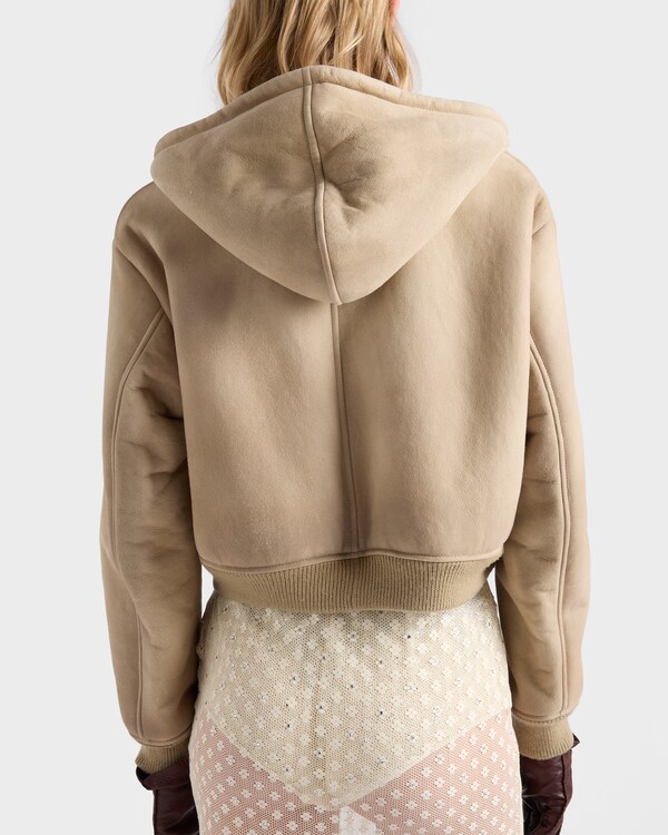 Hooded shearling jacket - Rope Hooded shearling jacket - Rope