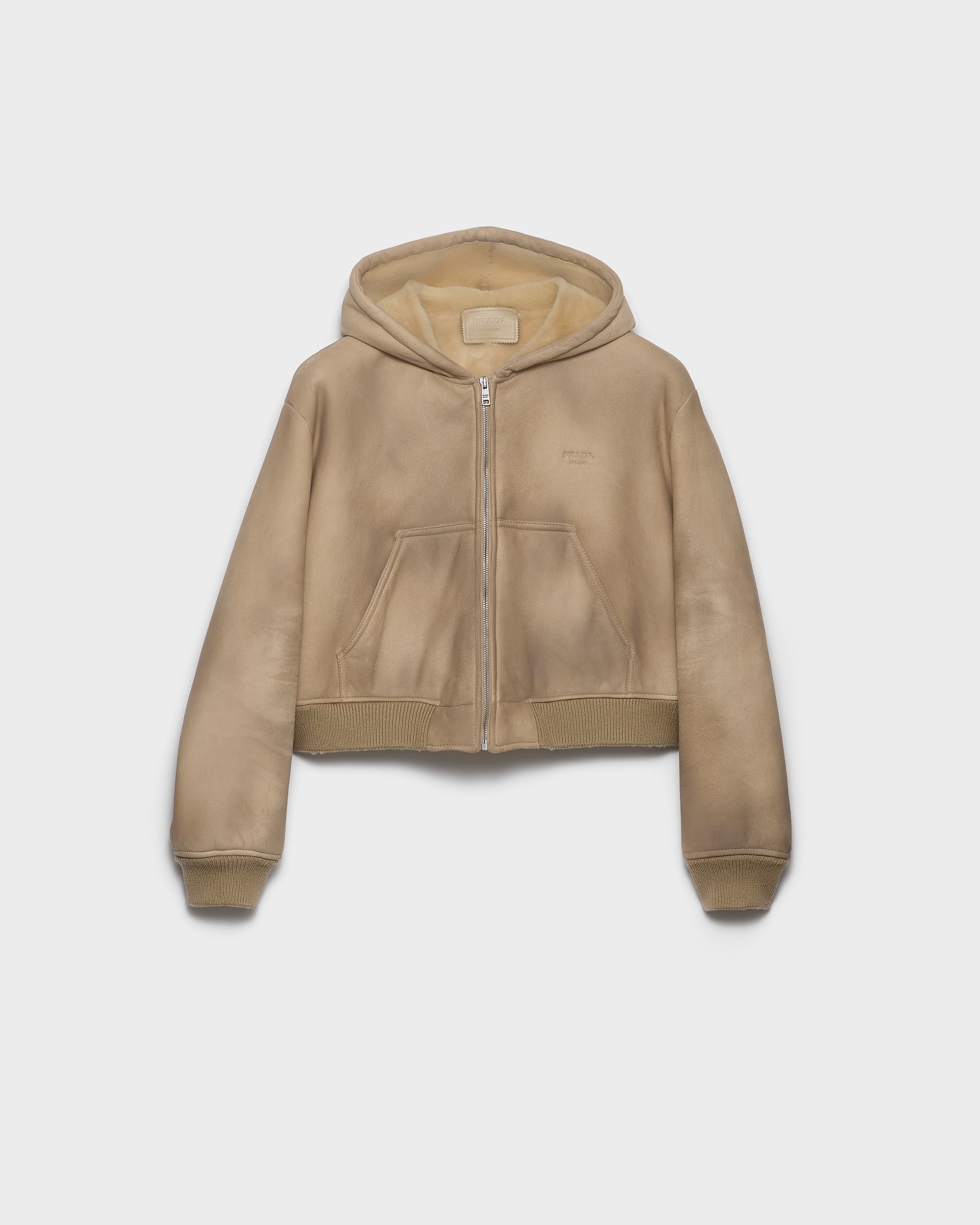Rope Hooded Shearling Jacket | PRADA - United States