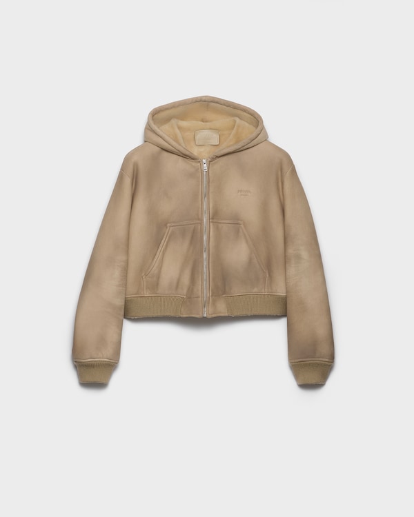 Hooded shearling jacket - Rope Hooded shearling jacket - Rope