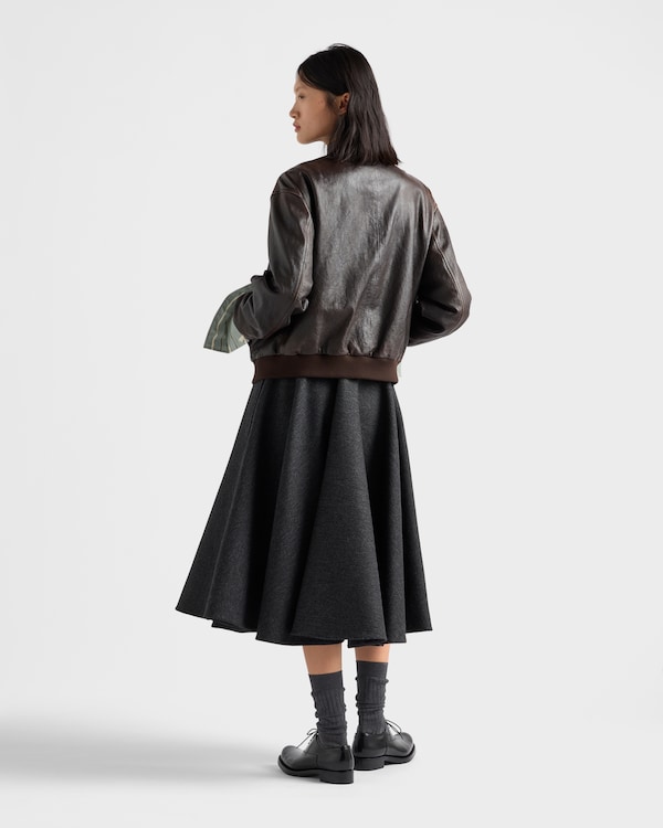 Nappa leather jacket - Marrom-Escuro Nappa leather jacket - Marrom-Escuro