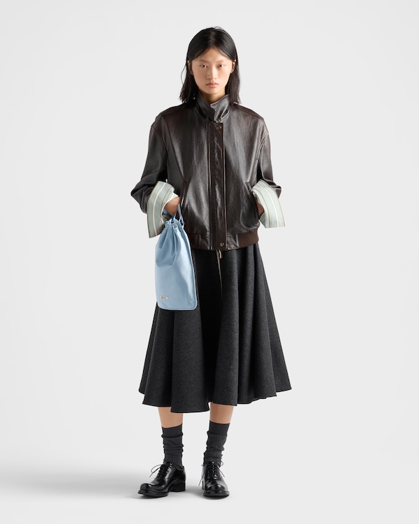 Nappa leather jacket - Marrom-Escuro Nappa leather jacket - Marrom-Escuro