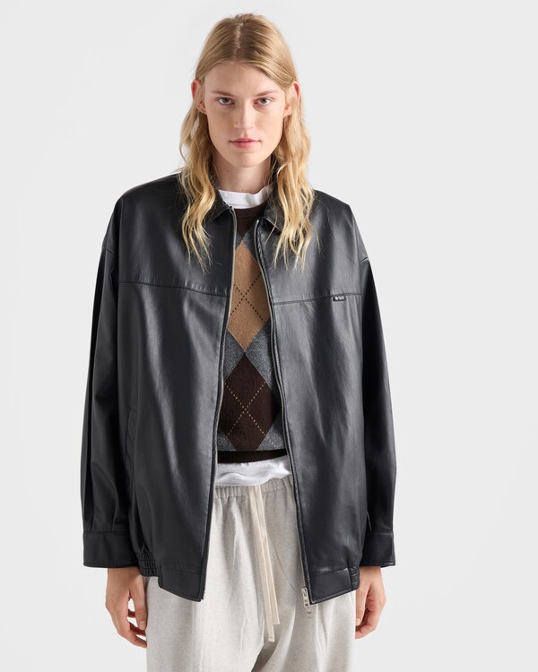 Veste en cuir nappa - Noir Veste en cuir nappa - Noir