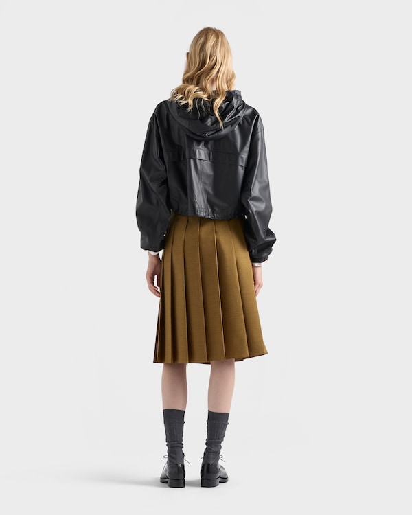 Hooded nappa leather jacket - Black Hooded nappa leather jacket - Black