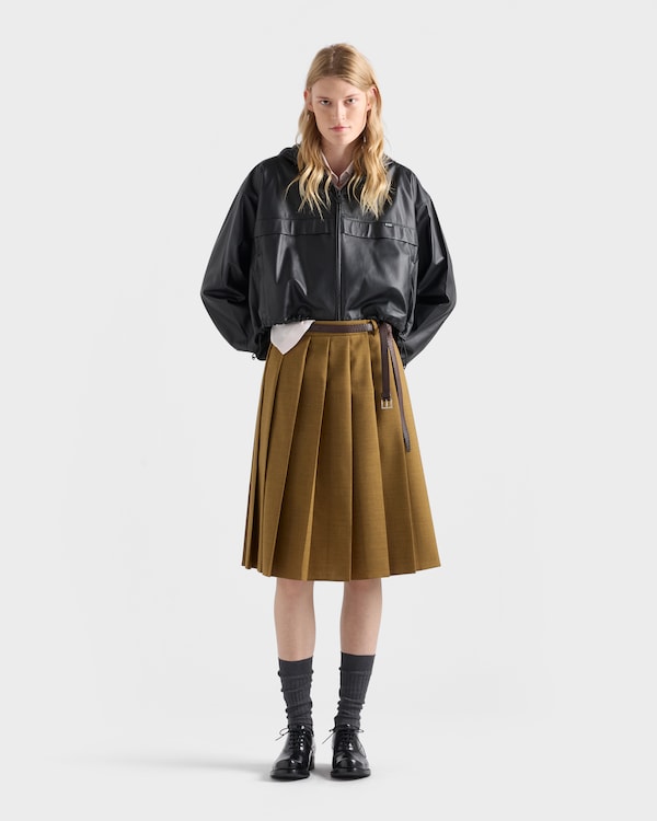 Hooded nappa leather jacket - Black Hooded nappa leather jacket - Black