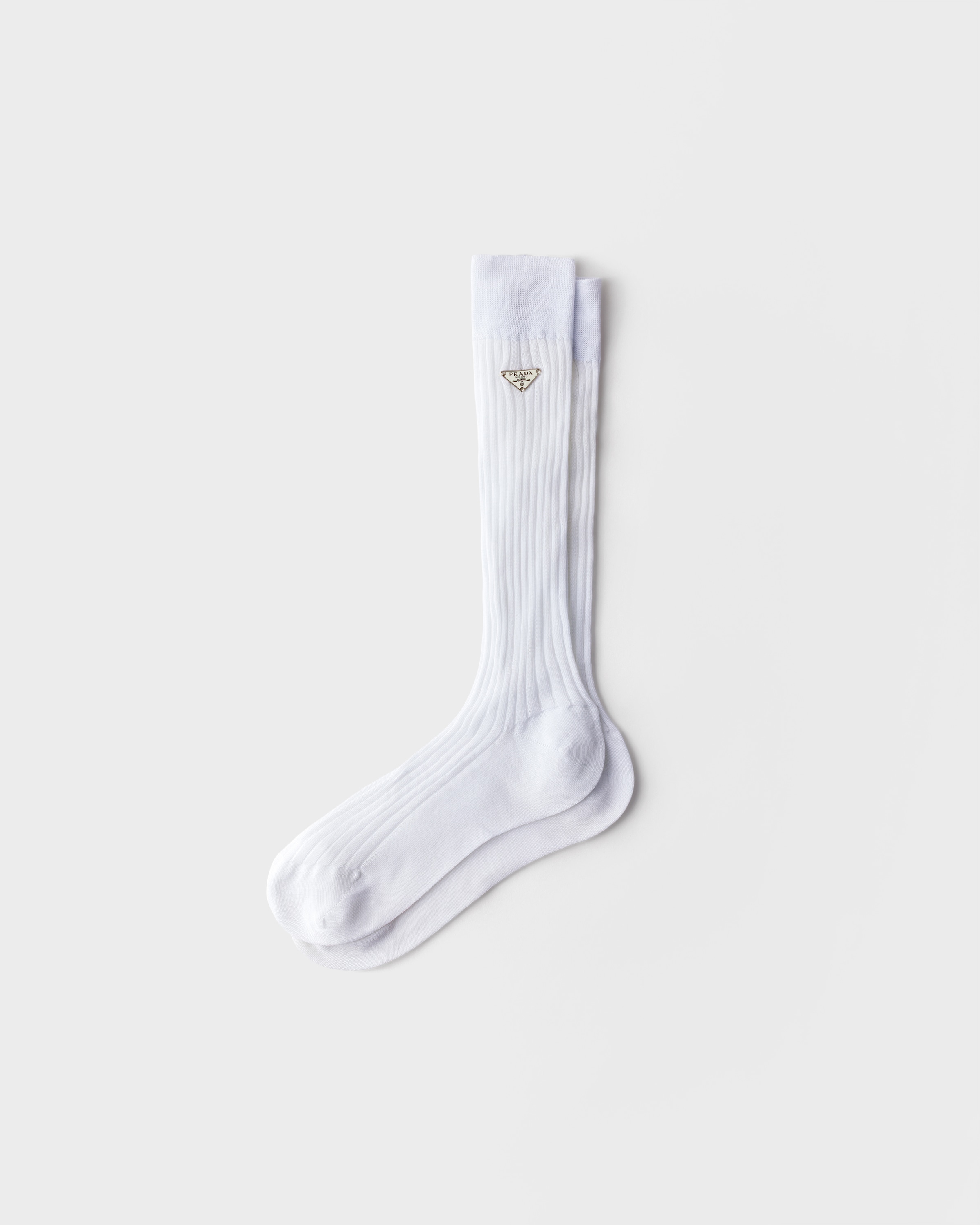 White Cotton Socks | PRADA - United States