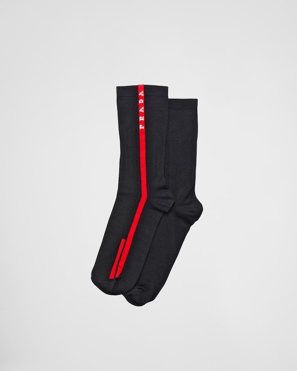 Black Re-Nylon socks | PRADA