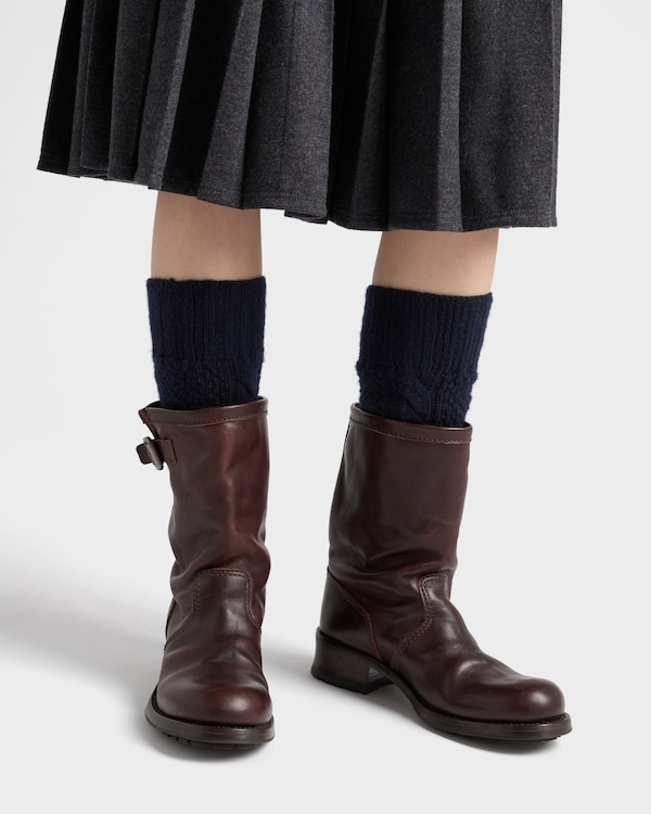 Calcetines de lana y cachemir - Azul Calcetines de lana y cachemir - Azul