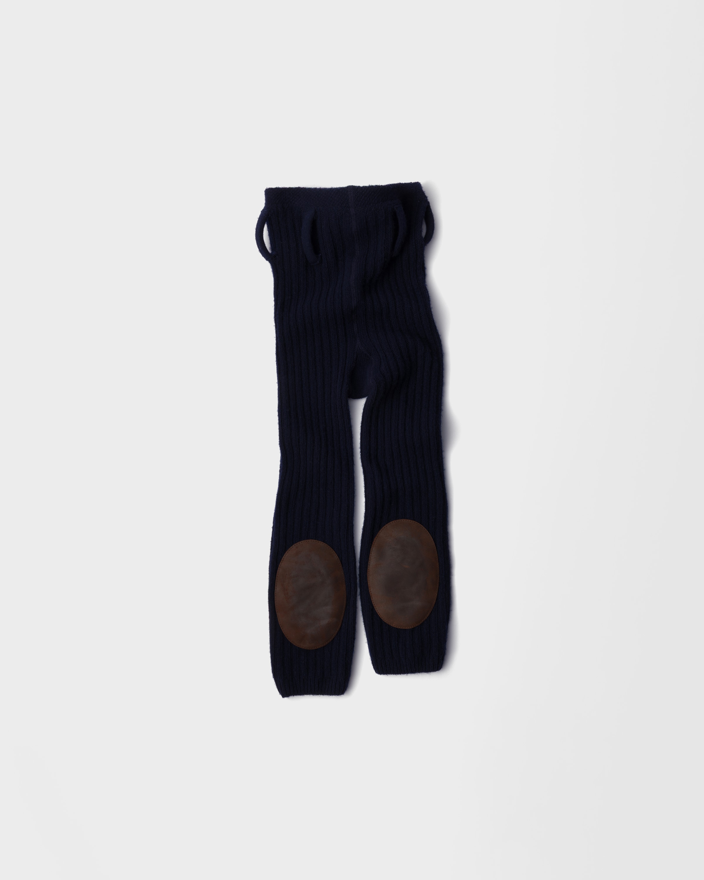 Prada Wool And Cashmere Leggings In Blue