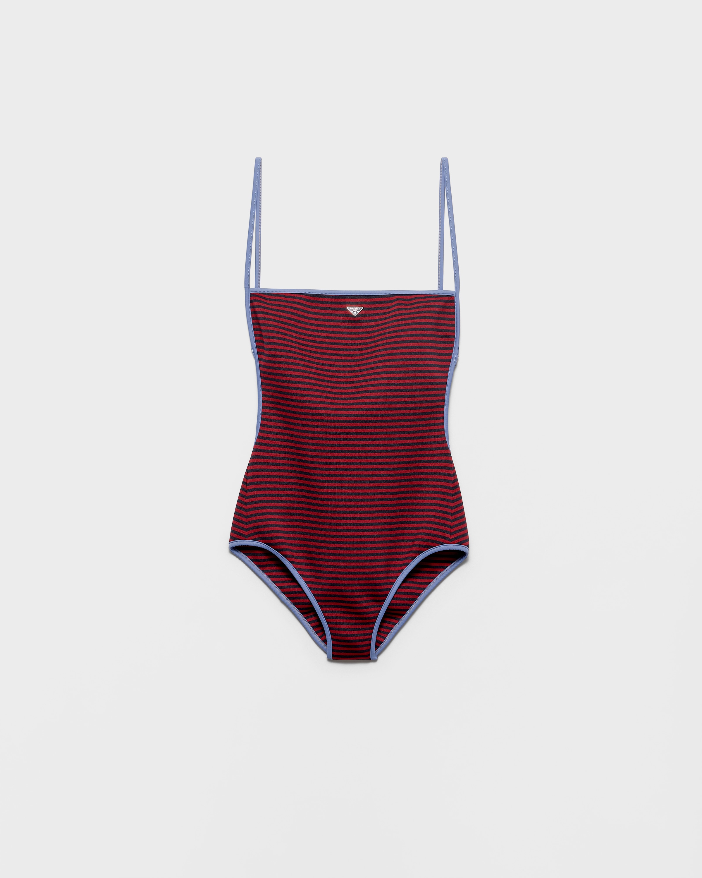 Amaranth Red/Aviator Blue One-piece interlock jersey swimsuit