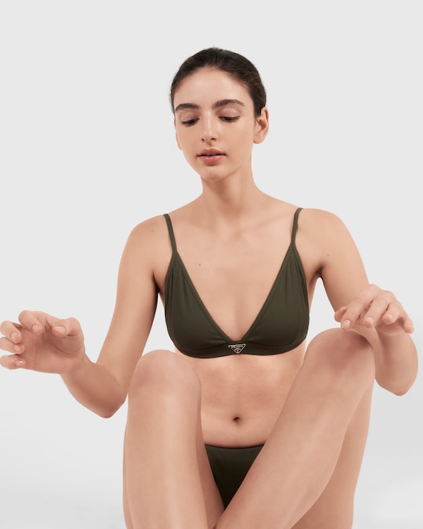 توب بيكيني براليت محبوك مضّلع توب بيكيني براليت محبوك مضّلع