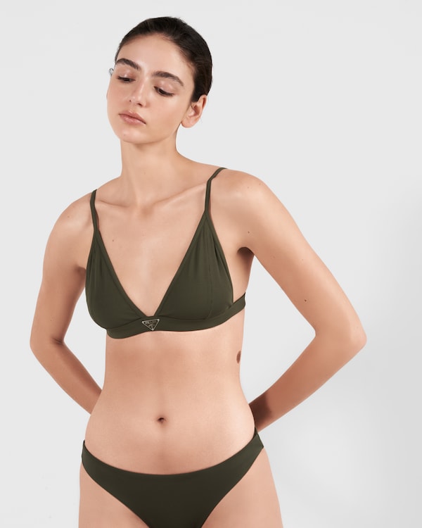 توب بيكيني براليت محبوك مضّلع توب بيكيني براليت محبوك مضّلع