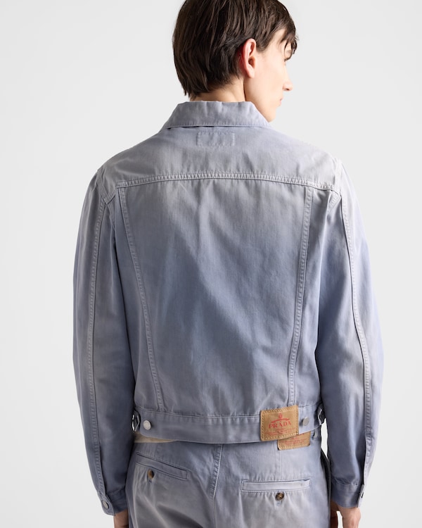 Blouson en gabardine - Bleu gris Blouson en gabardine - Bleu gris
