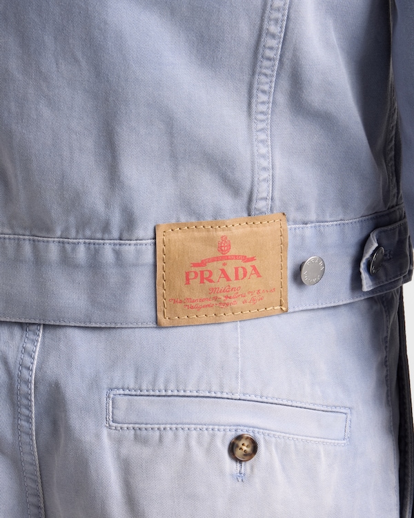 Blouson en gabardine - Bleu gris Blouson en gabardine - Bleu gris