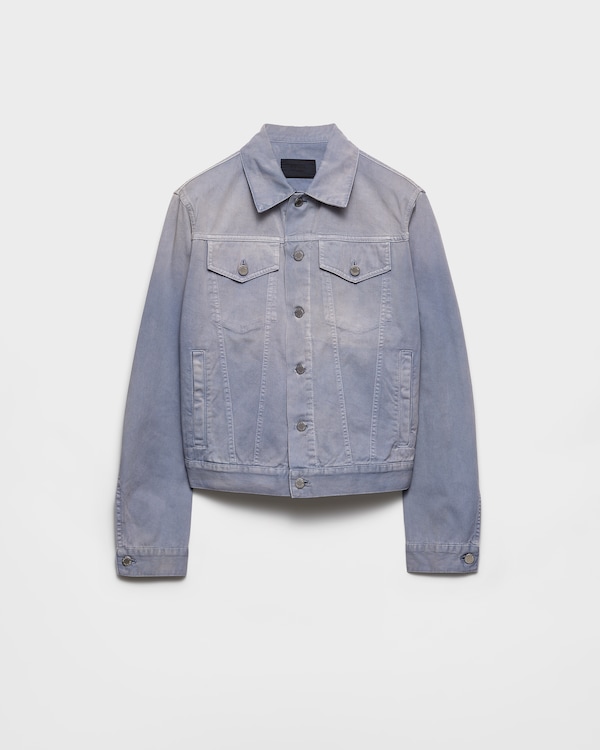 Blouson en gabardine - Bleu gris Blouson en gabardine - Bleu gris