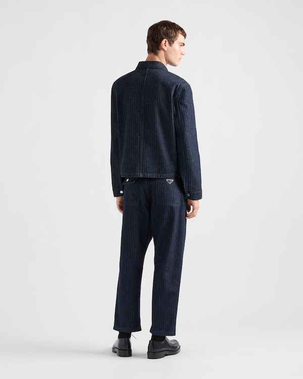 Blousonjacke aus Chevron-Denim Blousonjacke aus Chevron-Denim