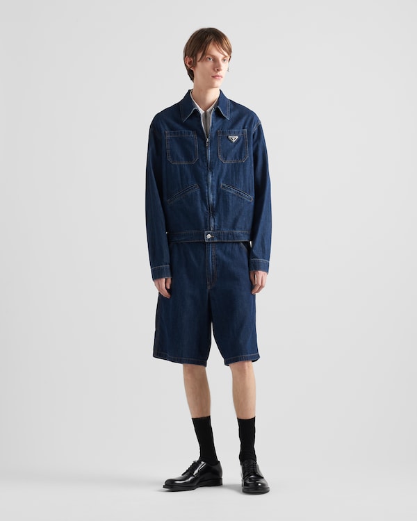 Veste zippée légère en denim  Veste zippée légère en denim