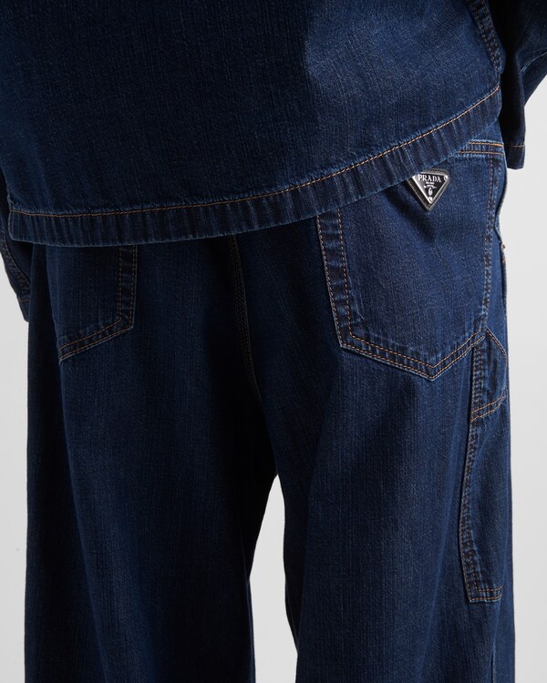 Light denim blouson jacket - Navy Light denim blouson jacket - Navy