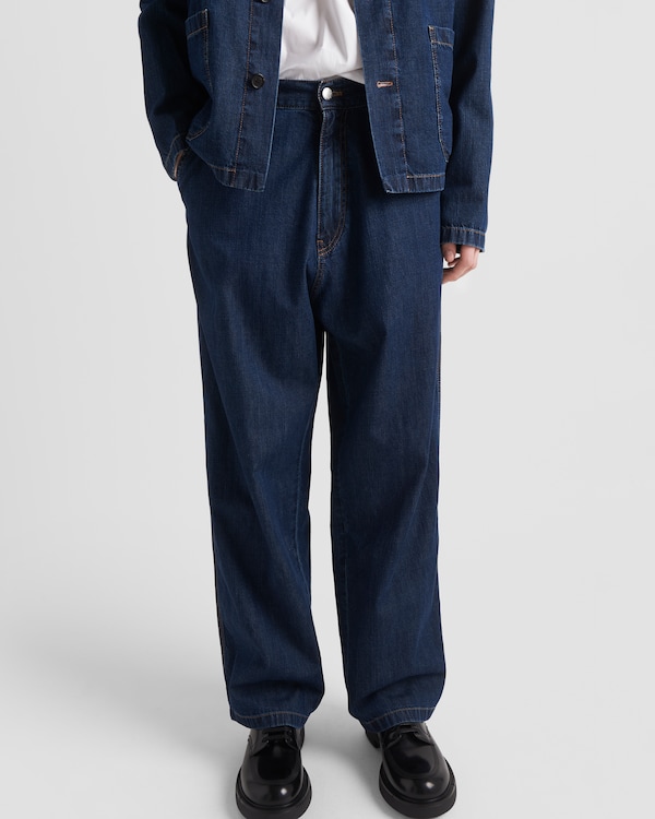 Light denim blouson jacket - Navy Light denim blouson jacket - Navy