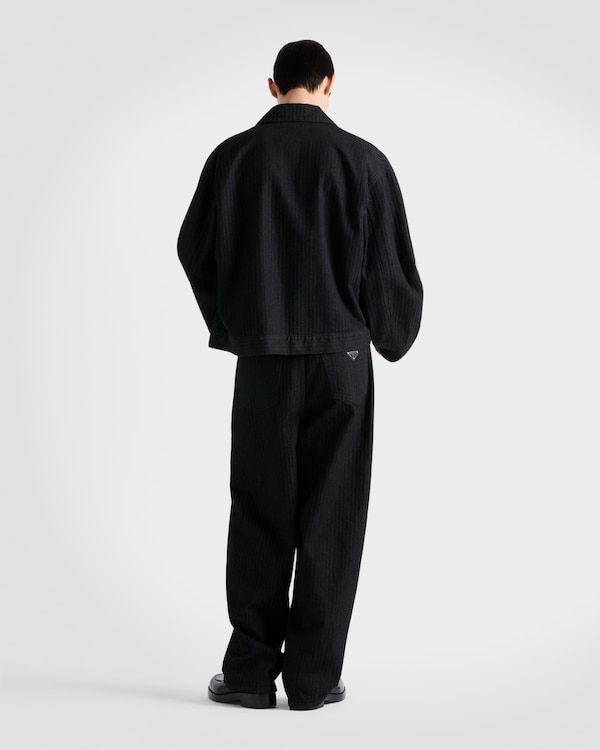 シェブロンデニム ブルゾンジャケット シェブロンデニム ブルゾンジャケット