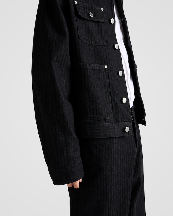 シェブロンデニム ブルゾンジャケット シェブロンデニム ブルゾンジャケット