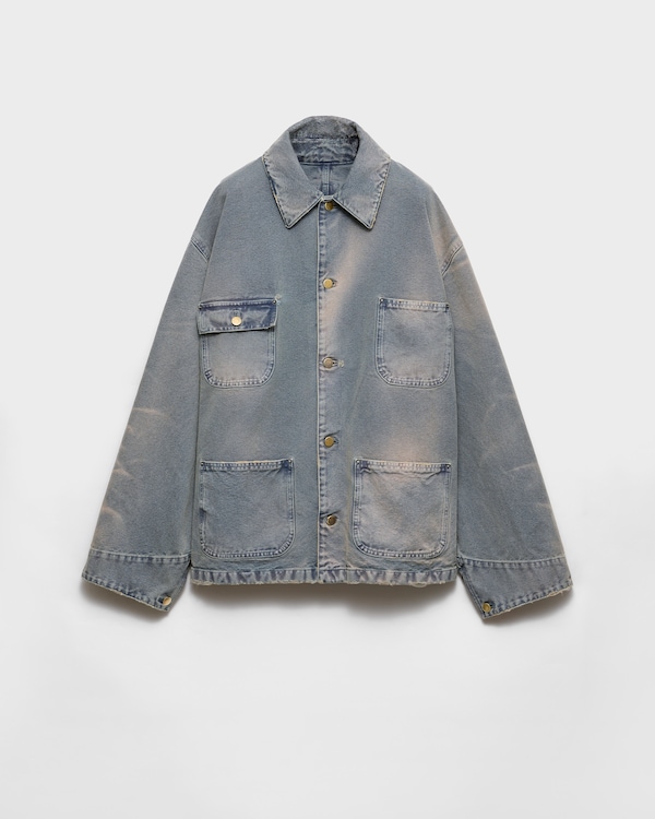 PRADA(プラダ) 24AWCANVAS OLD ダメージ加工ジャケットSGC675
