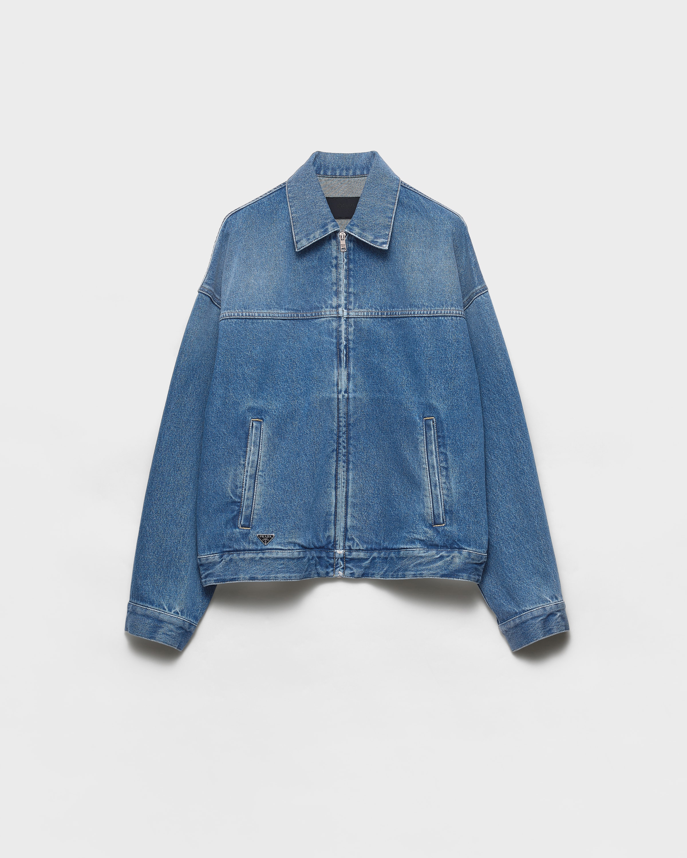 極美品 Prada 25ss denim blouson jacket Navy Denim Blouson Jacket | PRADA - Belgium