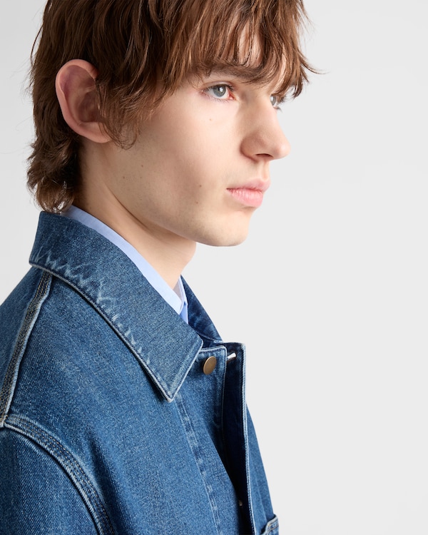 Light denim blouson jacket - Navy Light denim blouson jacket - Navy