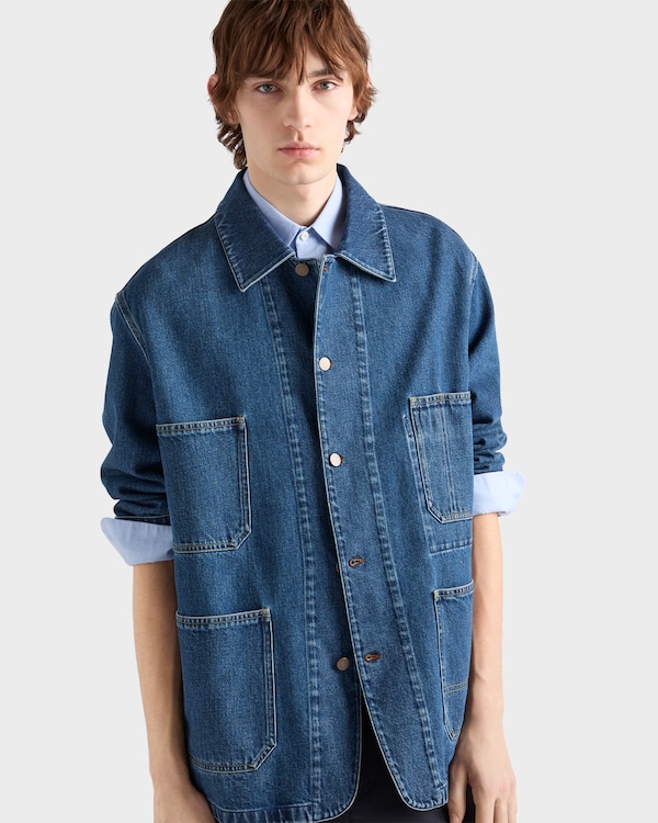 Light denim blouson jacket - Navy Light denim blouson jacket - Navy