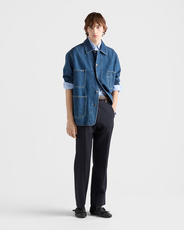 Light denim blouson jacket - Navy Light denim blouson jacket - Navy