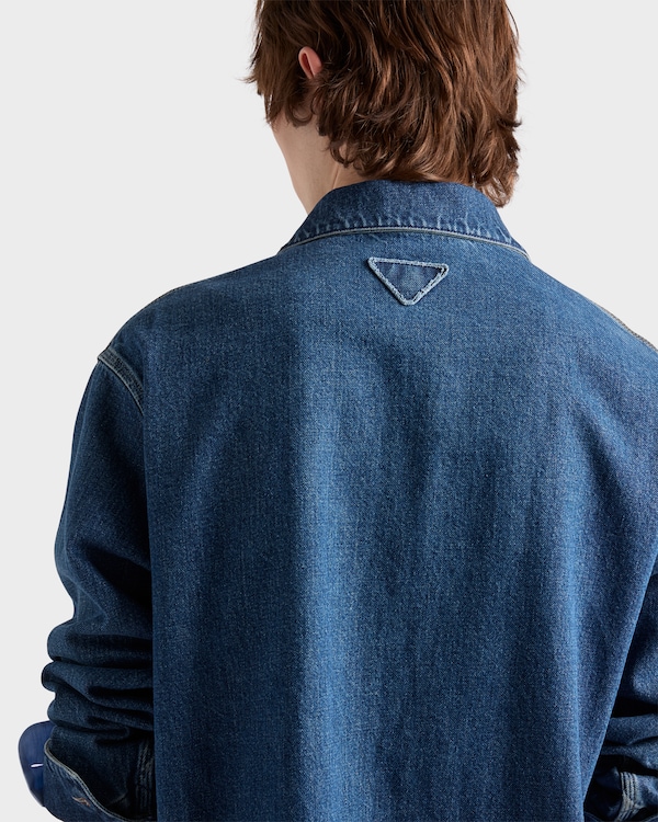 Light denim blouson jacket - Navy Light denim blouson jacket - Navy