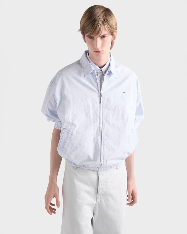 Chambray blouson jacket - Sky Blue Chambray blouson jacket - Sky Blue