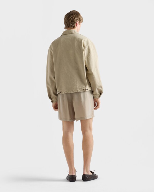 Old denim blouson jacket - SAND Old denim blouson jacket - SAND