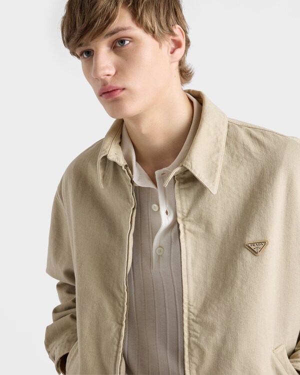 Old denim blouson jacket - SAND Old denim blouson jacket - SAND