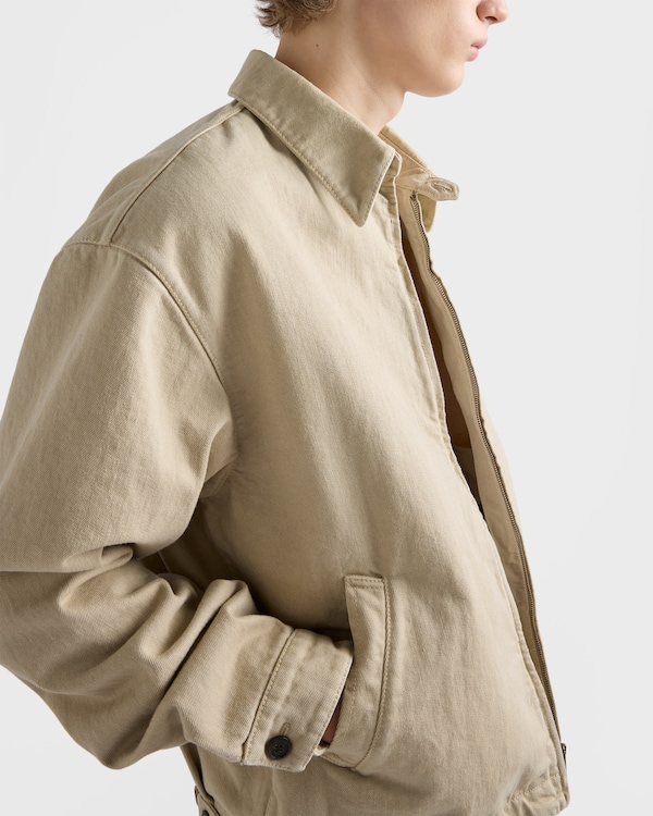 Old denim blouson jacket - SAND Old denim blouson jacket - SAND