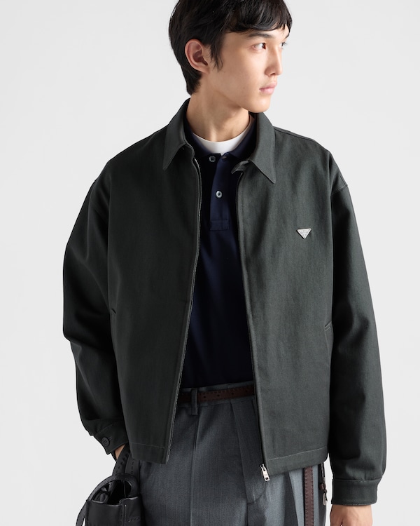 Denim blouson jacket - Dark Green Denim blouson jacket - Dark Green