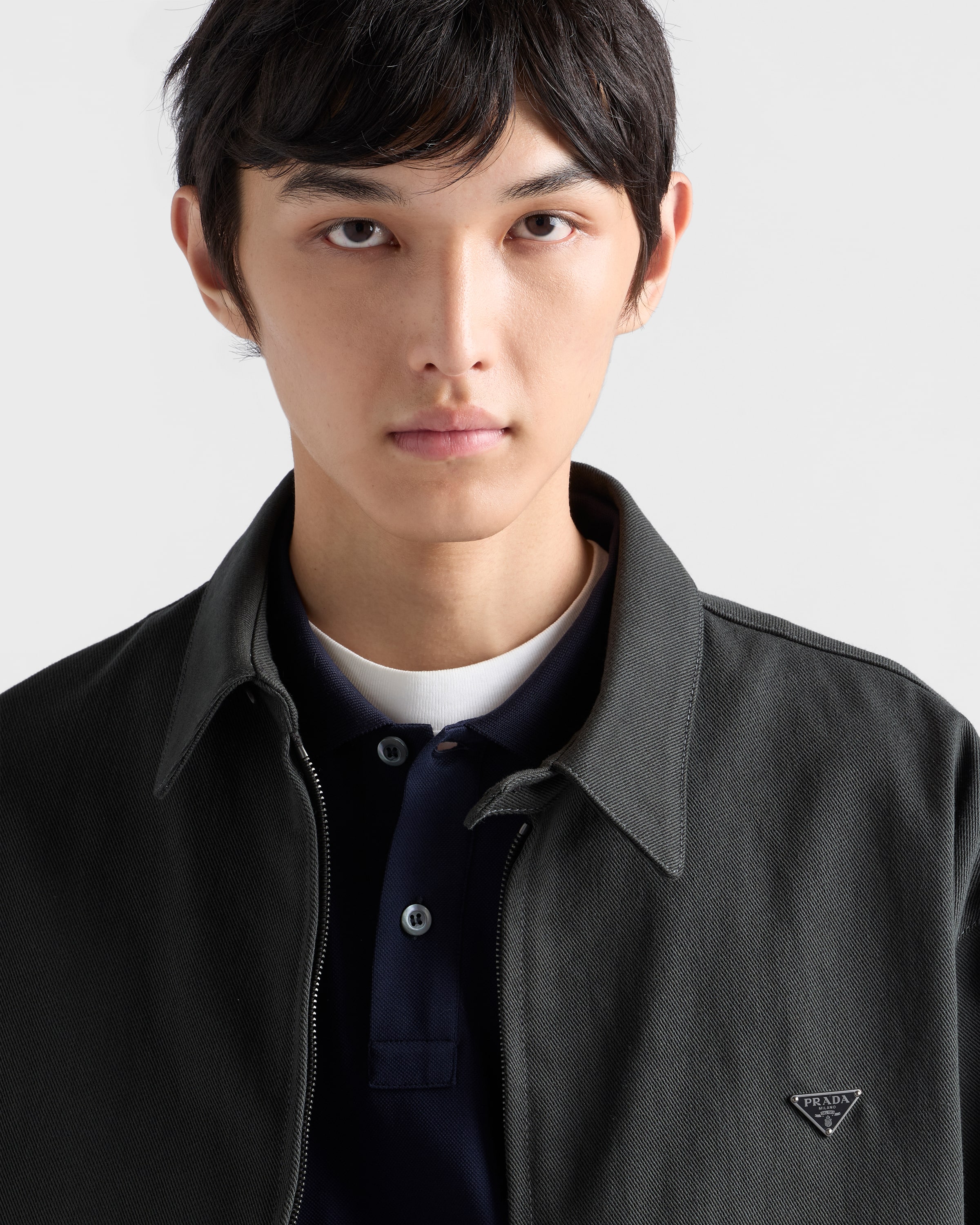 Dark Green Denim Blouson Jacket | PRADA - United States