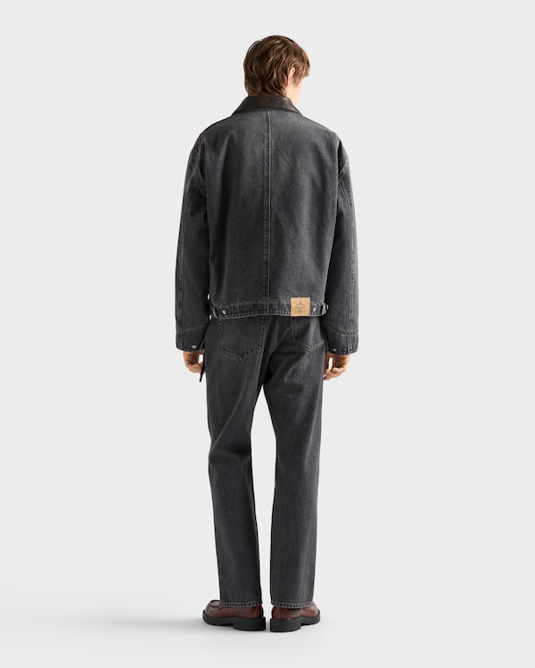 Black denim blouson jacket - Black Black denim blouson jacket - Black