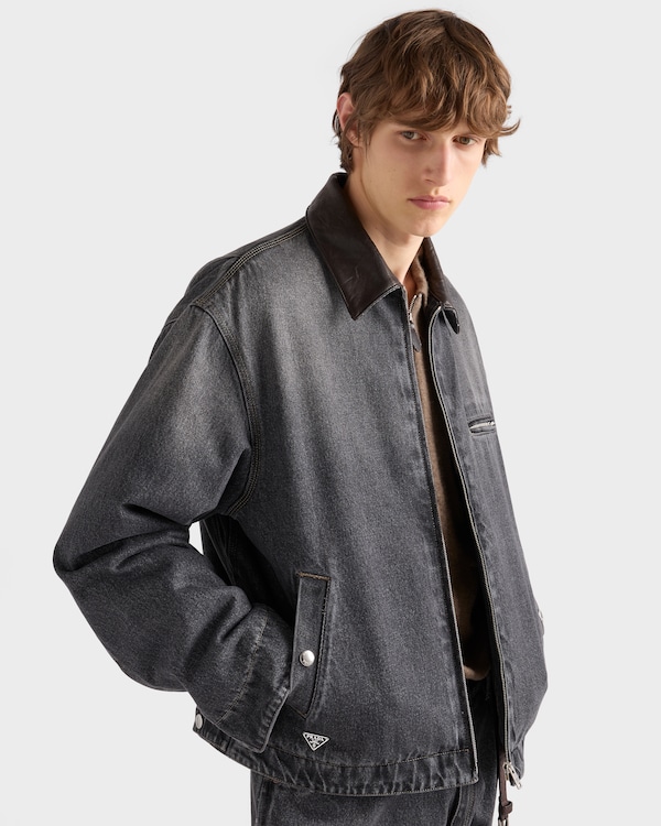 Black denim blouson jacket - Black Black denim blouson jacket - Black