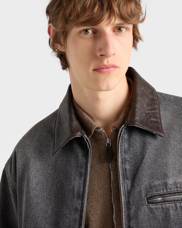 Black denim blouson jacket - Black Black denim blouson jacket - Black