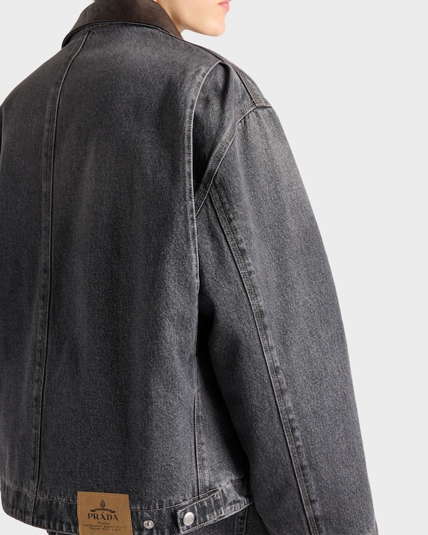 Black denim blouson jacket - Black Black denim blouson jacket - Black