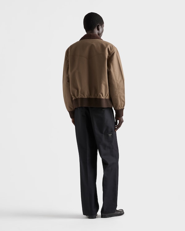 Denim blouson jacket - Brown Denim blouson jacket - Brown