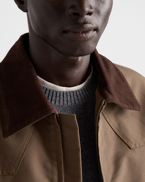 Denim blouson jacket - Brown Denim blouson jacket - Brown