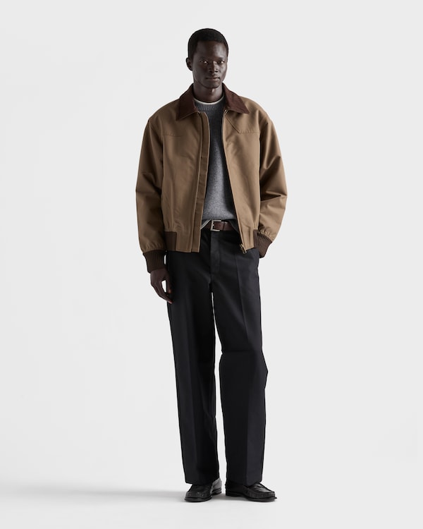 Denim blouson jacket - Brown Denim blouson jacket - Brown