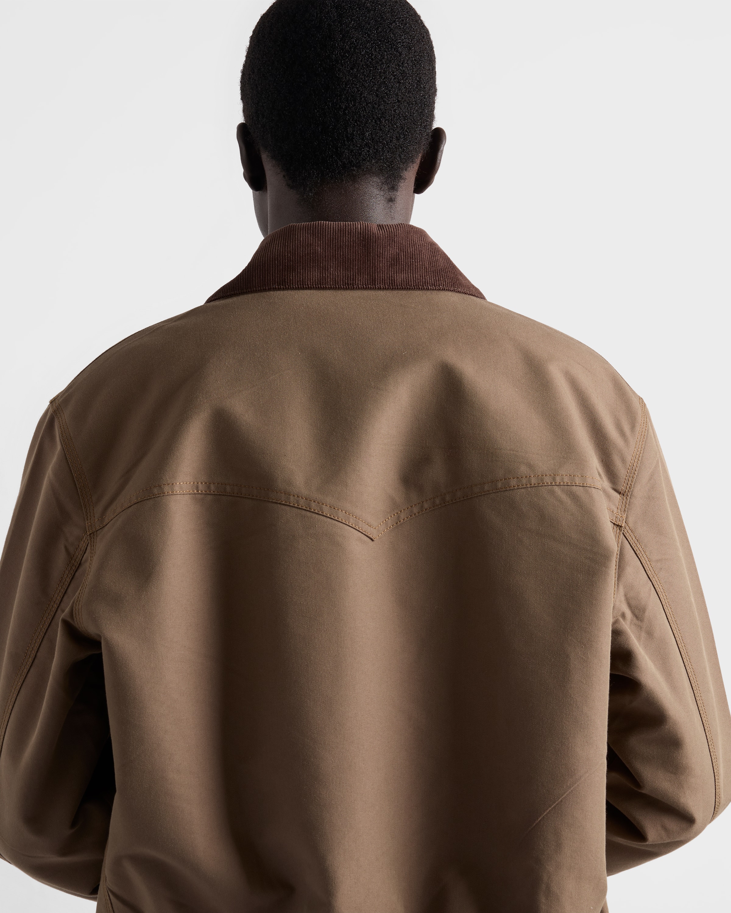 Brown Denim Blouson Jacket | PRADA - United States
