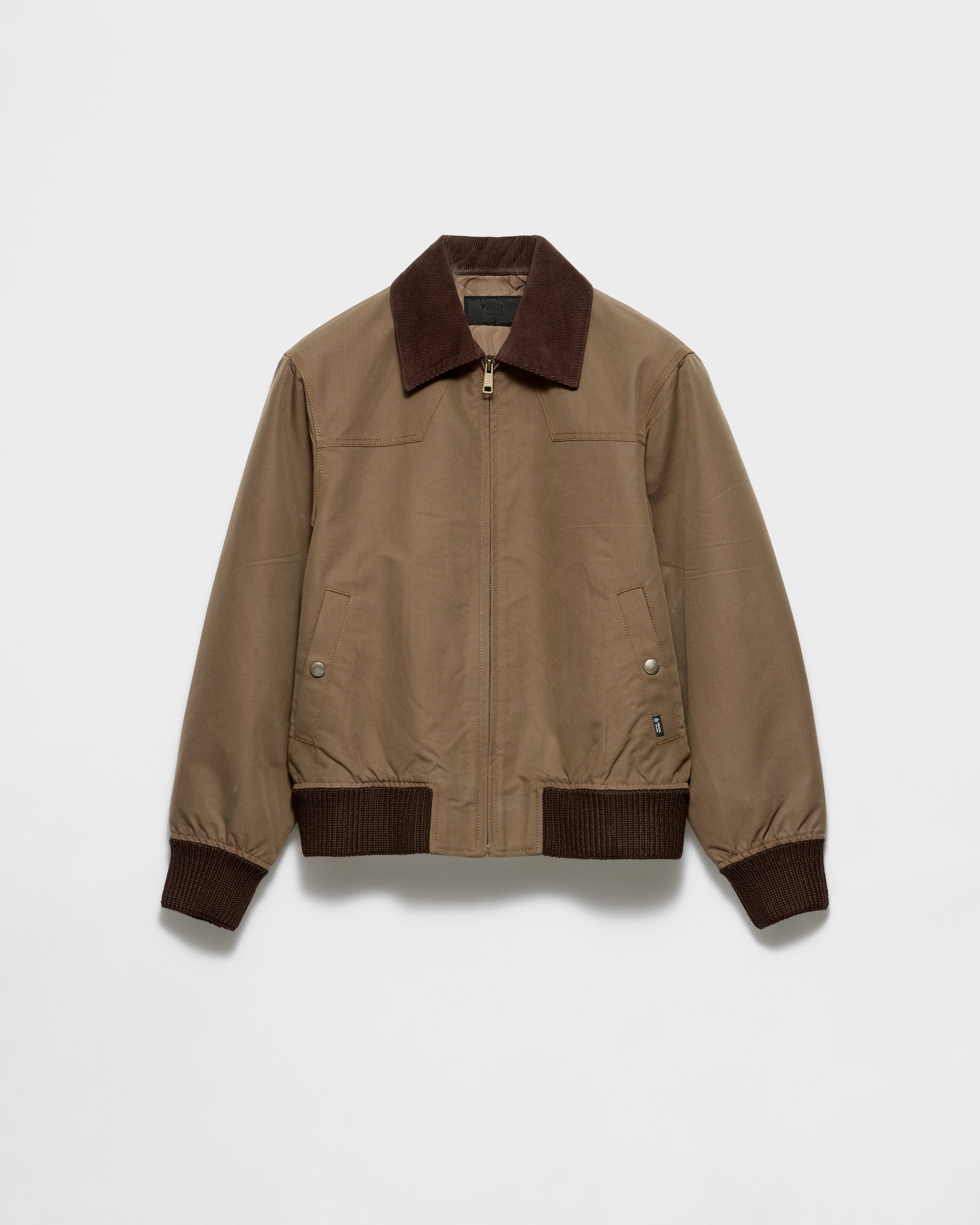 Brown Denim Blouson Jacket | PRADA - United States