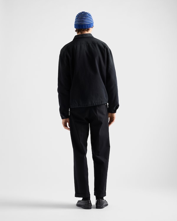 Padded black denim blouson jacket - Black Padded black denim blouson jacket - Black