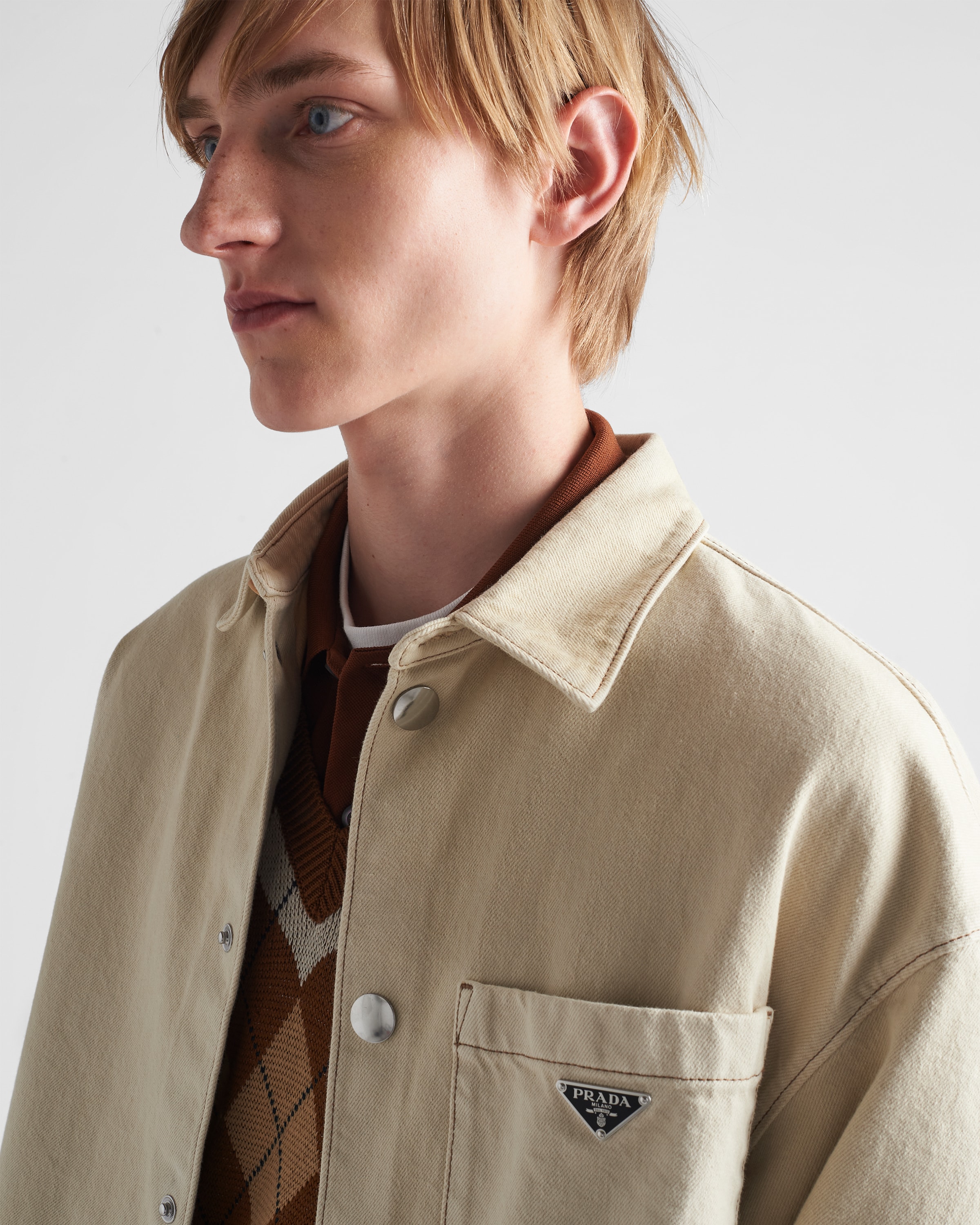 ブルゾン PRADA GEC066_15E0 WARM BULL DENIM SHIRT PRADA GEC066_15E0 WARM BULL DENIM SHIRT