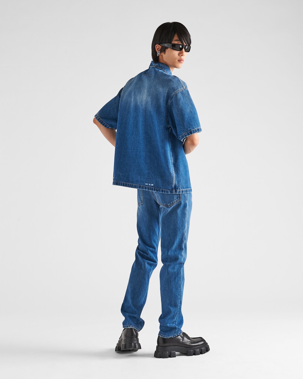 Navy Denim shirt | Prada