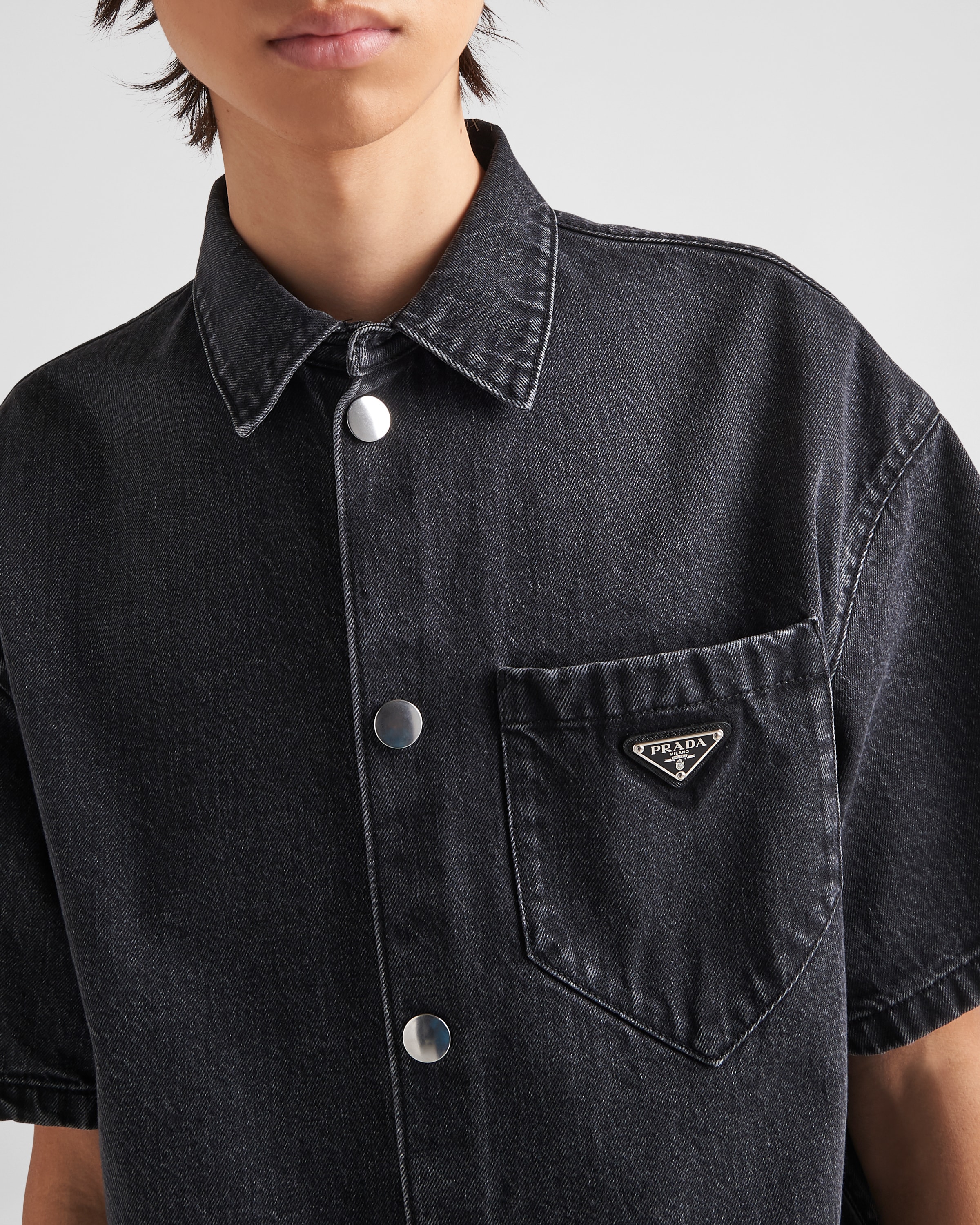Prada denim shirt cheap